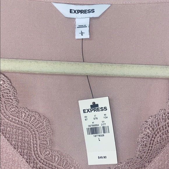 NWT Express Pink Lace Blouse - Picture 5 of 7
